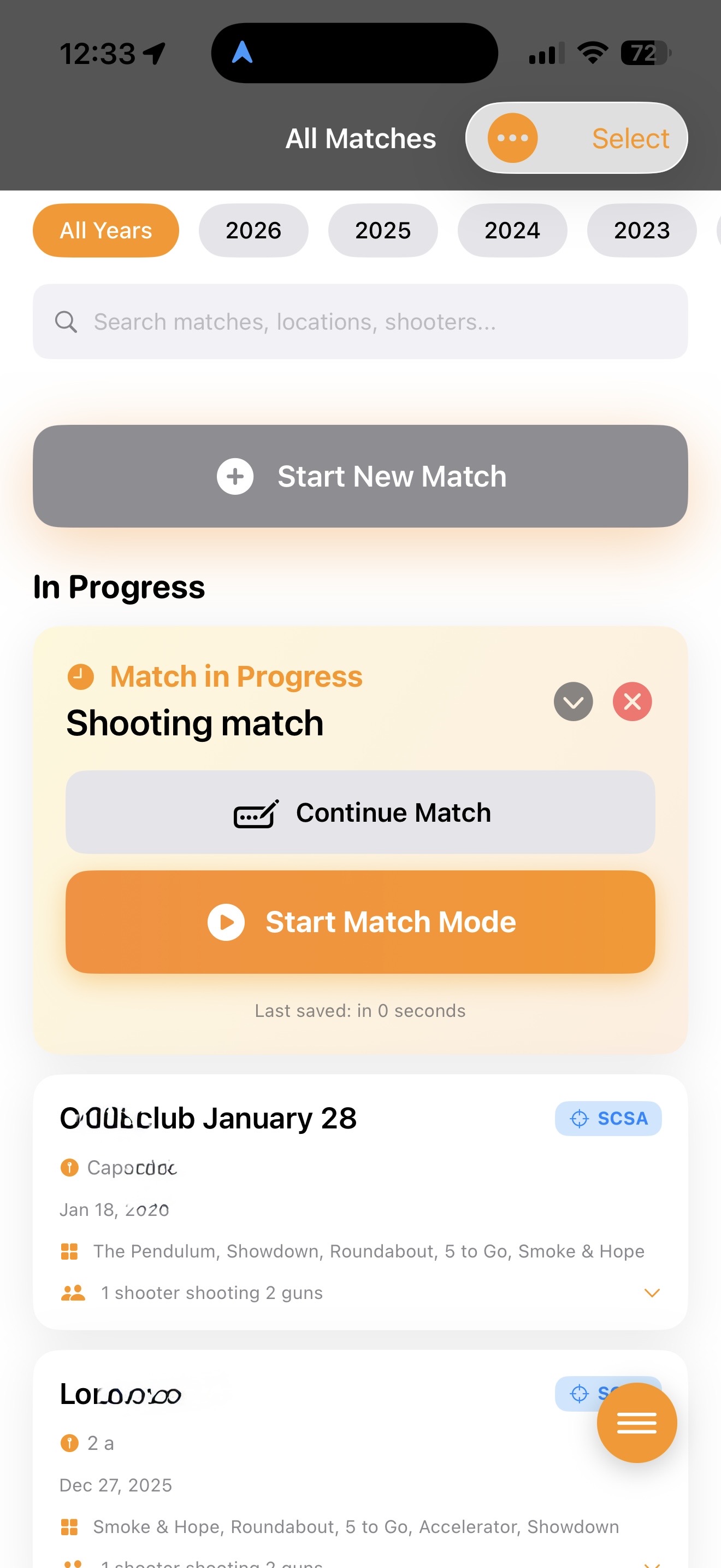 Match Metrics - Match History