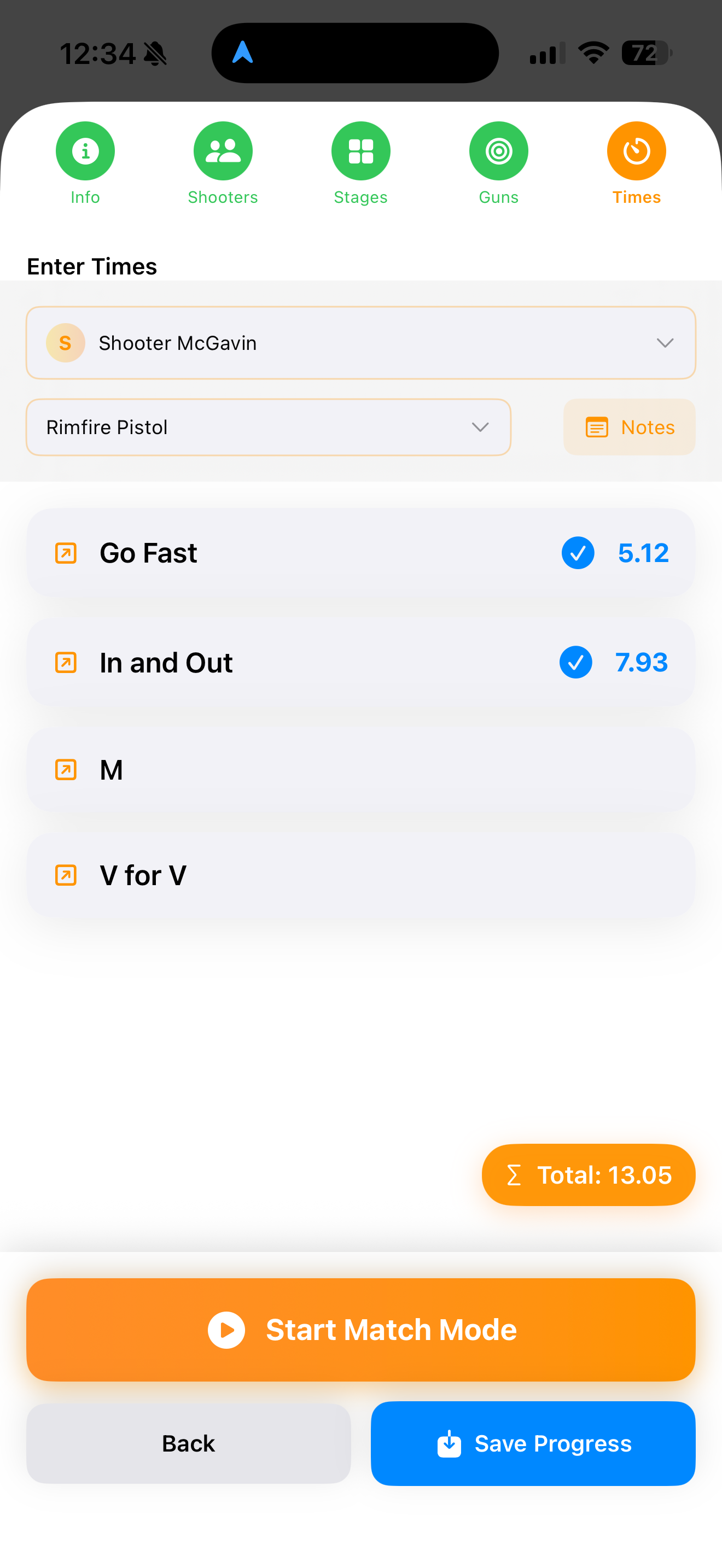 Match Metrics - Match Details