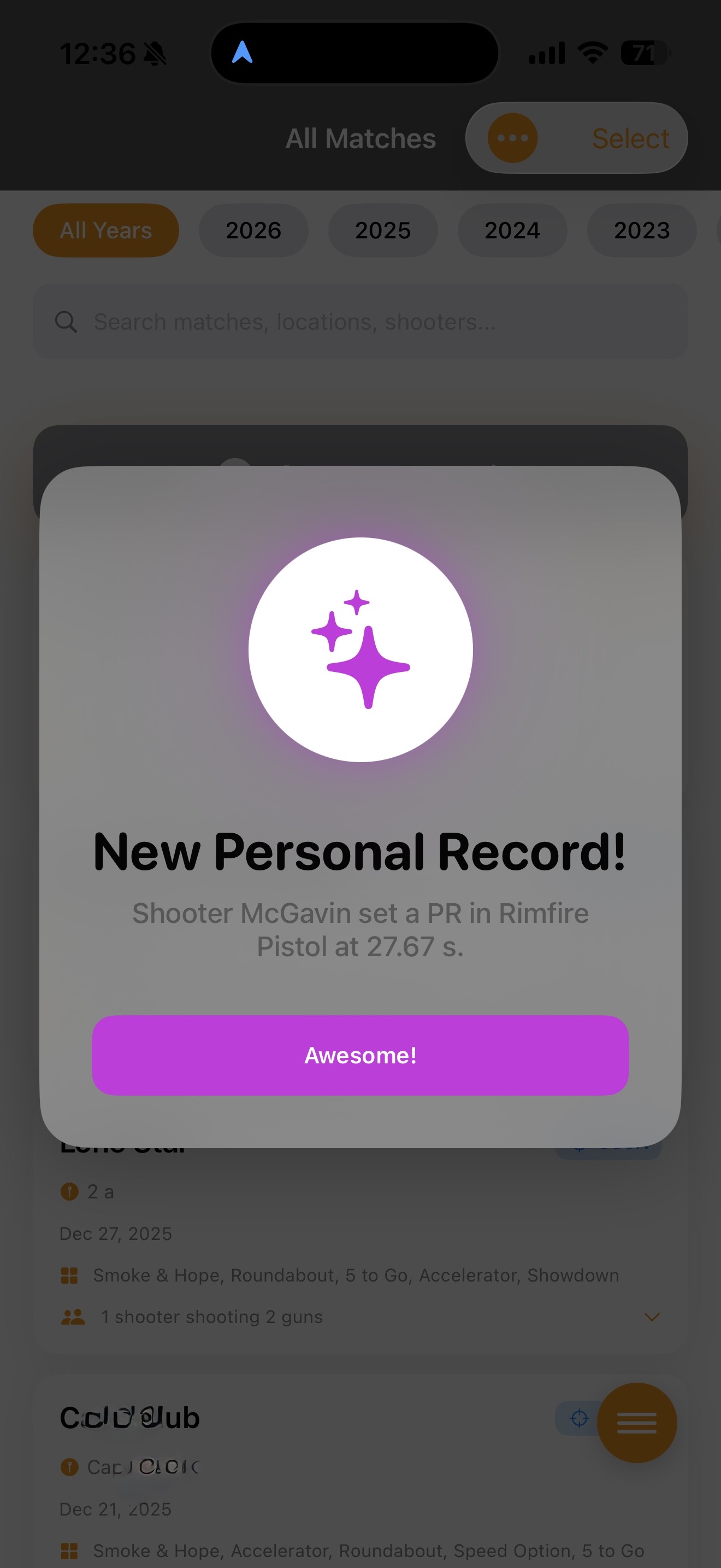 Match Metrics - Personal Records